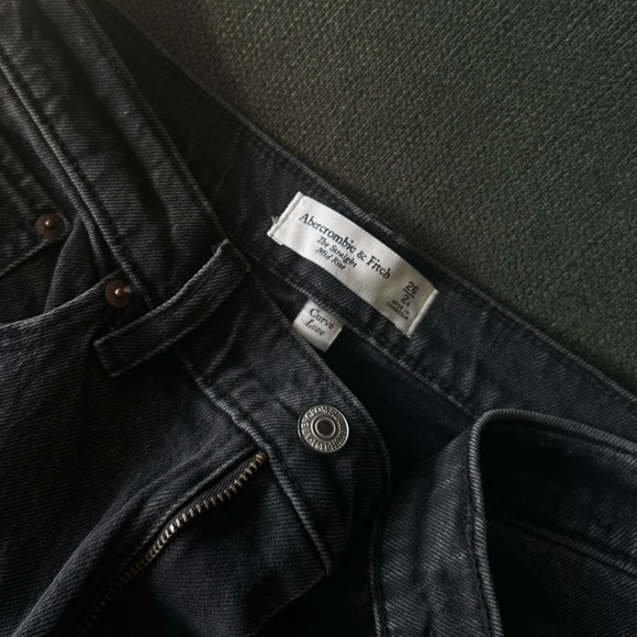 Abercrombie & Fitch Black Straight Leg Jeans - Picture 6 of 7